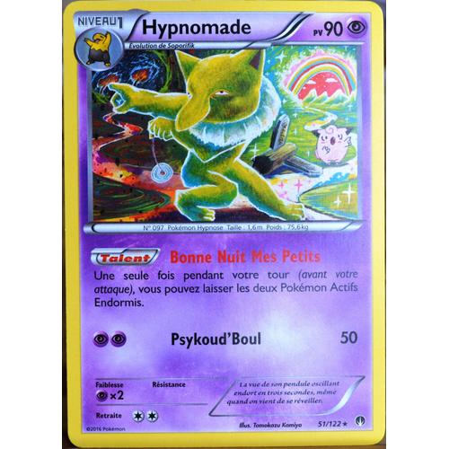 Carte Pokémon 51/122 Hypnomade 90 Pv Xy09 - Rupture Turbo Neuf Fr