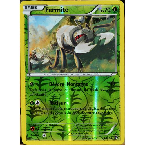 Carte Pokémon 9/122 Fermite 70 Pv - Reverse Xy09 - Rupture Turbo Neuf Fr