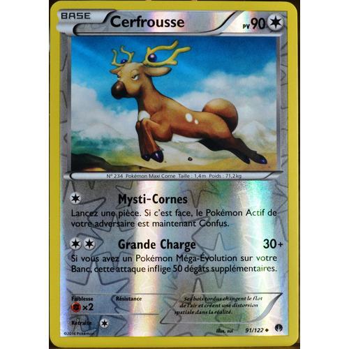 Carte Pokémon 91/122 Cerfrousse 90 Pv - Reverse Xy - Rupture Turbo Neuf Fr