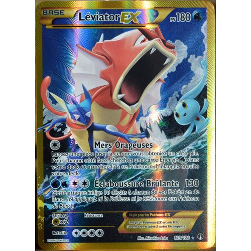 Carte Pokémon 123/122 Léviator Ex 180 Pv - Secret Rare - Full Art Xy - Rupture Turbo Neuf Fr