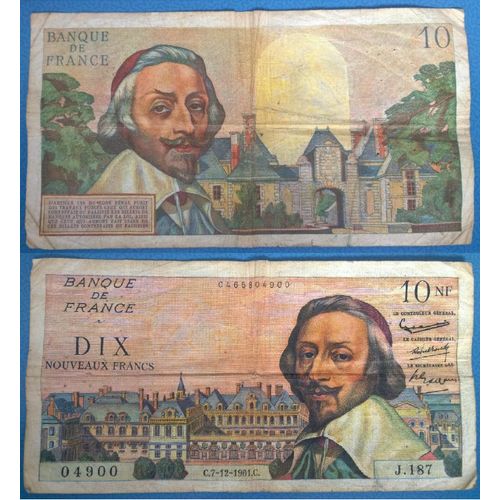 10 Nouveaux Francs Type Richelieu, 07 - 12 - 1961, Alphabet B.187