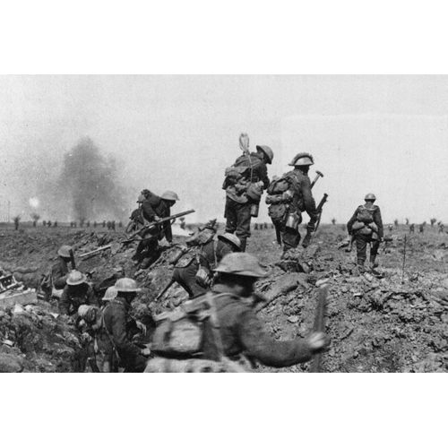 Ww1 - Somme 1916 - Troupes Anglaises Sortant Des Tranchées