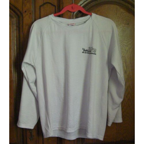 Sweat Blanc "Bergamote" - Taille L