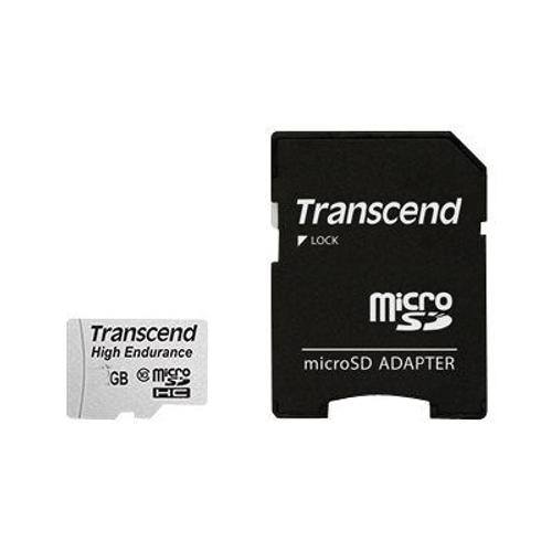 Transcend High Endurance - Carte mémoire flash (adaptateur microSDHC - SD inclus(e)) - 16 Go - UHS-I U1 / Class10 - SDHC