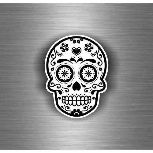Autocollant sticker voiture moto tuning skull sugar mexicain tatoo
