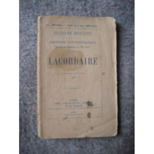 Lacordaire (Numéro D`Ordre 26)