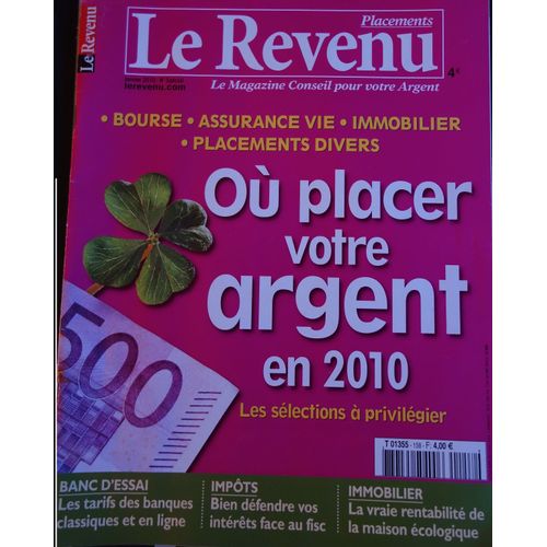 Le Revenu  N° 158 : Où Placer Votre Argent