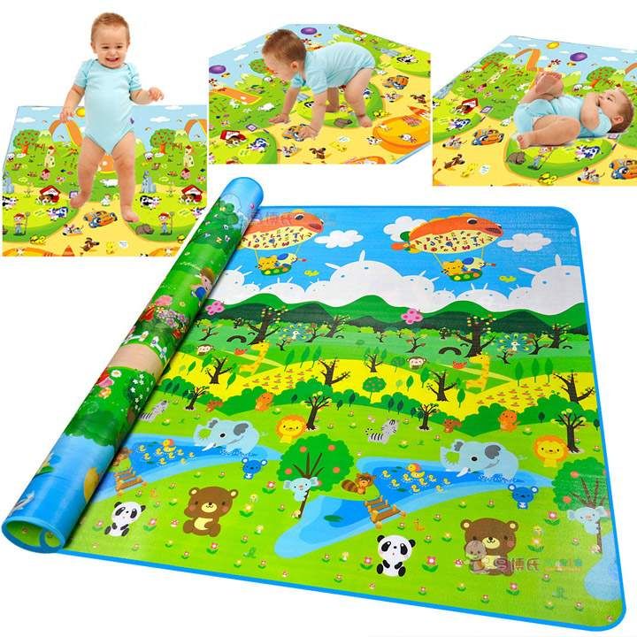 39x79inch B/éb/é Ramper Tapis,Tapis Rampant pour Enfants,/À Coucher Antid/érapant Facile dentretien,Convient pour Chambre Salon Salon Gym Yoga Etc,Bleu,100x200cm