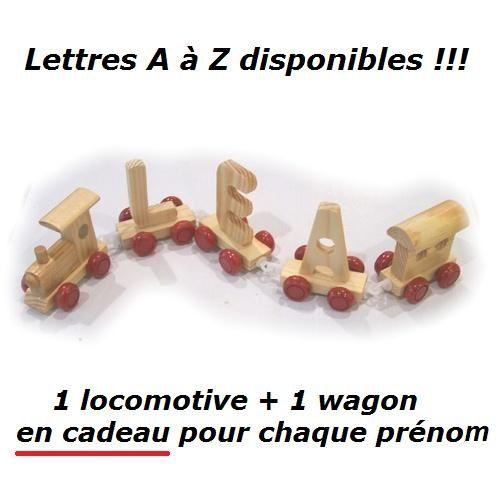 Petit Train Loco Prenom Wagon Queue Lettre En Bois Cadeau Enfant Naissance Rakuten