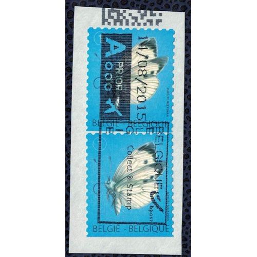 Belgique 2012 Lot 2 Oblitérés Used Sur Fragment Papillon Piéride Du Chou Su