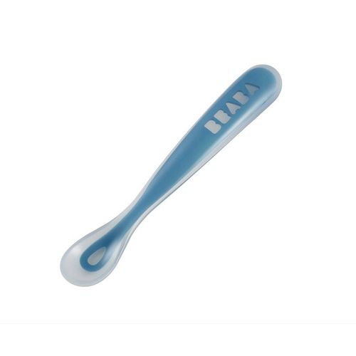 Cuillère 1er Repas Soft En Silicone Bleu De Beaba