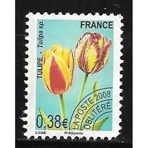 Timbre Préoblitéré De 2008,N°254.Tulipe(Tulipa Sp.).