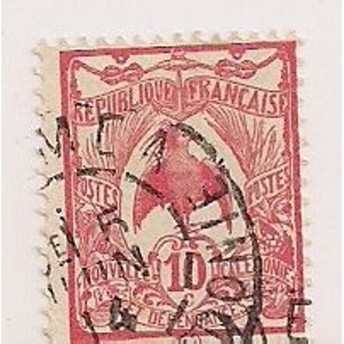 Nouvelle Calédonie Et Dépendances- 1 Timbre Oblitéré Avec Légère Trace De Charnière- Le Cagou- Faciale 10 Rouge