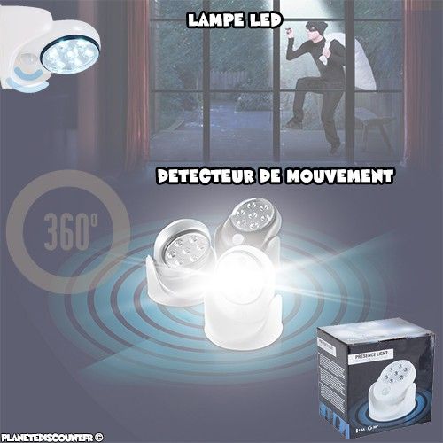 Lumière LED Avec Détecteur De Mouvement Presence Light Intérieur Et Extérieur