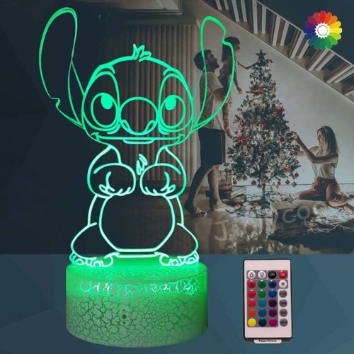 Appliques Murales Lilo & Stitch Lampe 3d Dessin Animé Princesse Veilleuse Chambre Veilleuse Goodnice