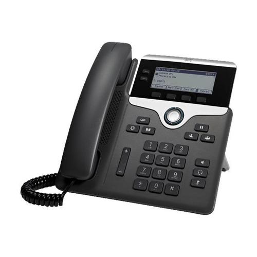 Cisco IP Phone 7821 - Téléphone VoIP - SIP, SRTP - 2 lignes - Charbon
