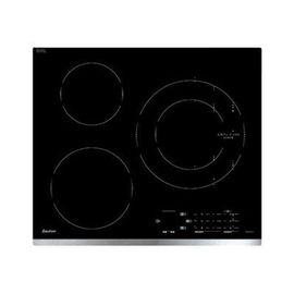 Sauter SPI4362B - Table de cuisson à induction - 3 plaques de cuisson - Niche - largeur : 56 cm - profondeur : 49 cm - avec garniture avant en acier inoxydable - noir