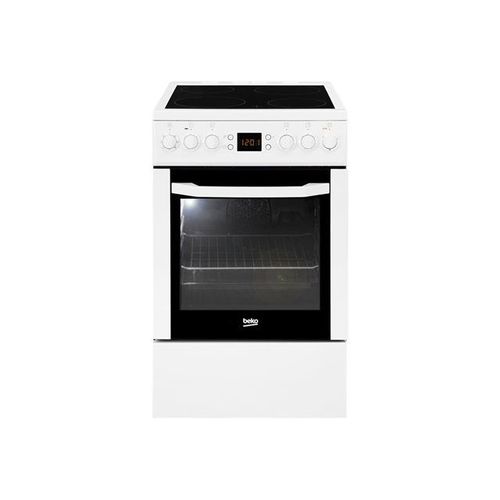 Beko CSE57302GW - Cuisinière - pose libre - largeur : 50 cm - profondeur : 60 cm - hauteur : 85 cm - avec système auto-nettoyant - classe A - blanc