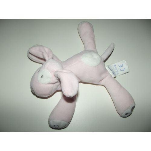 Doudou Chien Allongé Couché Okaidi Obaibi Rose Blanc Marron Jouet Bebe Naissance Peluche Éveil Enfant  Blanket Comforter Soft Toys 