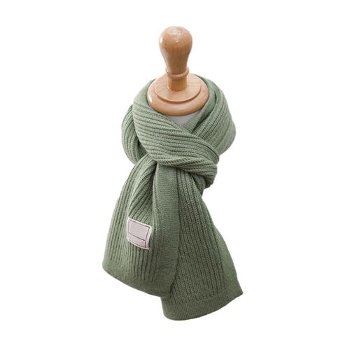 Écharpe Pour Enfants En Tricot Doux Et Chaud, Cache-Cou, Écharpe Classique D'hiver Pour Garçons, Vert Goodnice