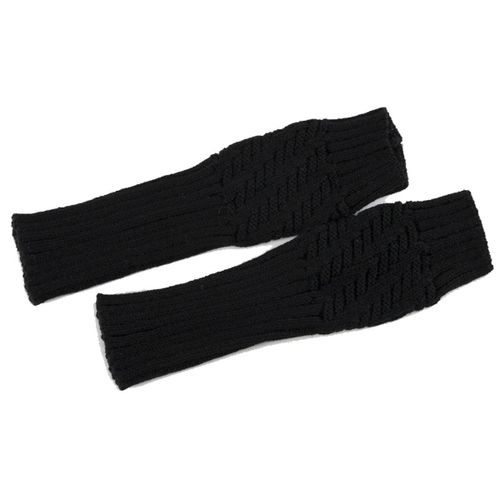 Poignets En Fausse Fourrure ¿ Manchettes Sans Doigts Pour Femme Win Black Goodnice