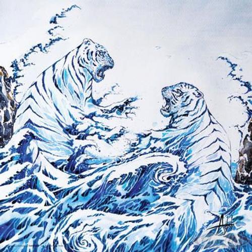 Impression D'art Marc Allante "Blue Tigers"