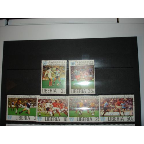 Timbre Liberia Coupe Du Monde 1978