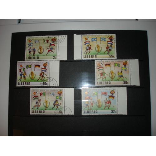 Timbre Liberia Coupe Du Monde 1982