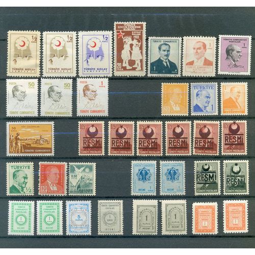 Turquie - Lot Timbres Non Obliteres (2).