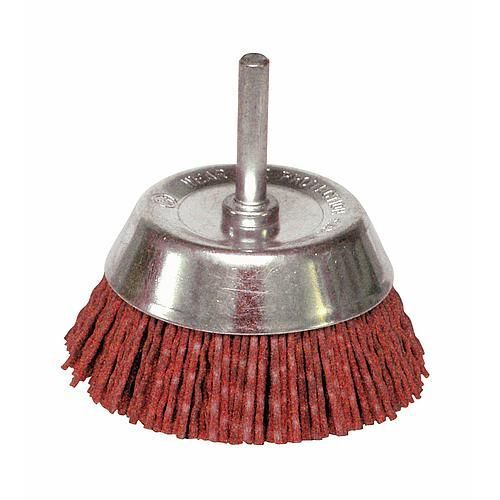 Brosse soucoupe nylon sur tige 6 mm - diamètre 75 mm BRICOZOR