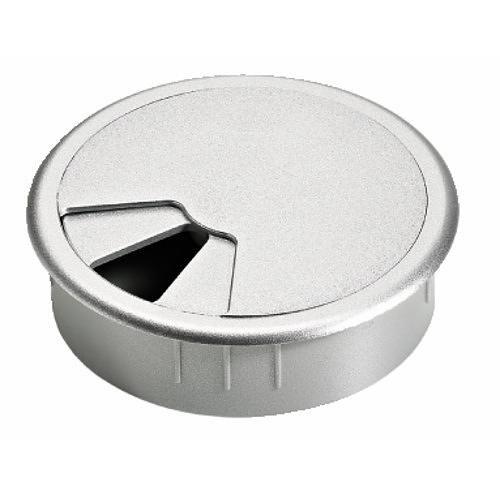 Passe-câbles rond en plastique - diamètre 80 mm - chromé mat HETTICH