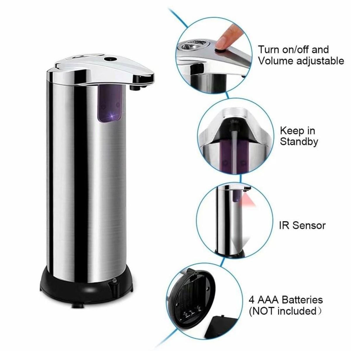 Distributeur automatique de savon avec capteur infrarouge 25... - 5