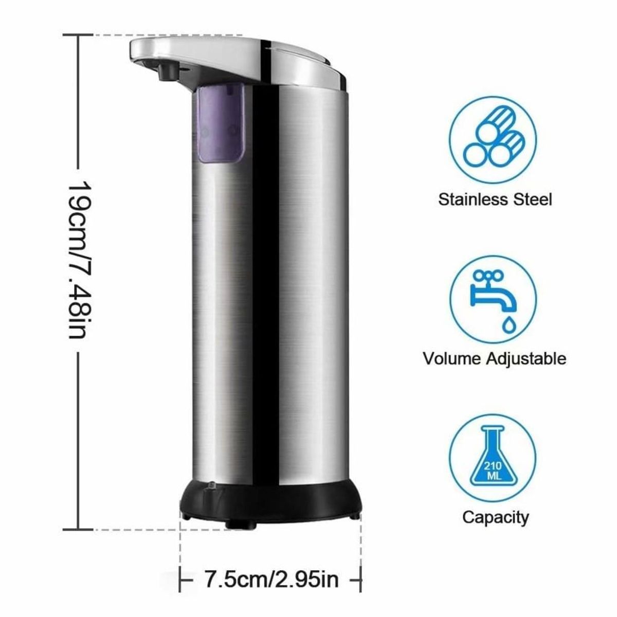 Distributeur automatique de savon avec capteur infrarouge 25... - 6