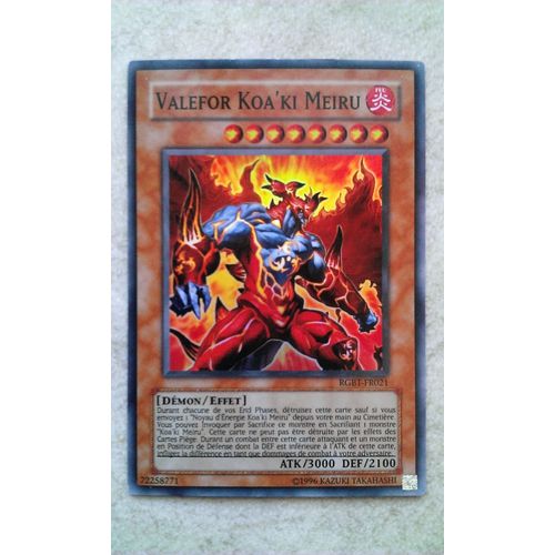 Carte Yu Gi Oh Rgbt-Fr021 Valefor Koa'ki Meiru Super Rare