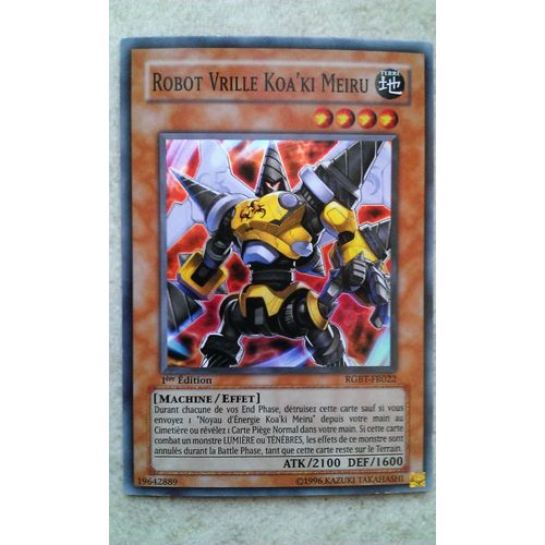 Carte Yu Gi Oh Rgbt-Fr022 Robot Vrille Koa'ki Meiru Super Rare 1ère Édition