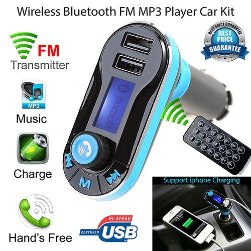 Transmetteur FM Bluetooth Lecteur MP3 Adaptateur Radio sans Fil Kit  Émetteur FM Voiture Chargeur Qumox port type-C Support Carte Micro SD , Clé  USB - Transmetteur audio - Achat & prix