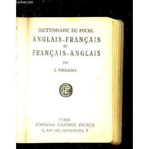 Dictionnaire De Poche Anglais-Francais Et Francais-Anglais
