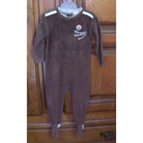 Pyjama Marron In Extenso - Taille 12 Mois