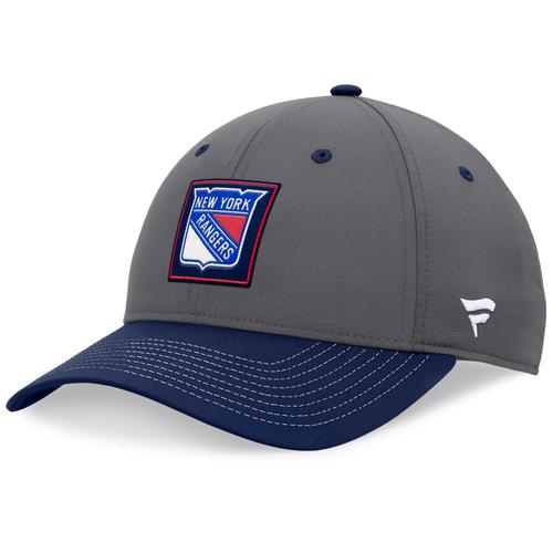 Casquette Réglable Pour Vestiaire Des Séries Éliminatoires De La Coupe Stanley 2024 Des Rangers De New York, Gris/Bleu Marine, De Marque Fanatiques Pour Hommes