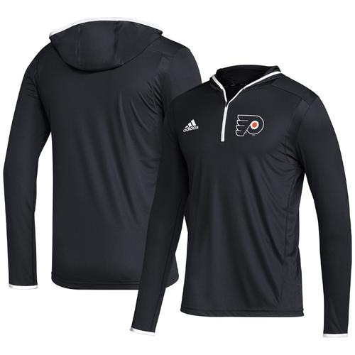 T-Shirt À Capuche À Manches Longues Et Fermeture Éclair Pour Homme Adidas Philadelphia Flyers Team Noir