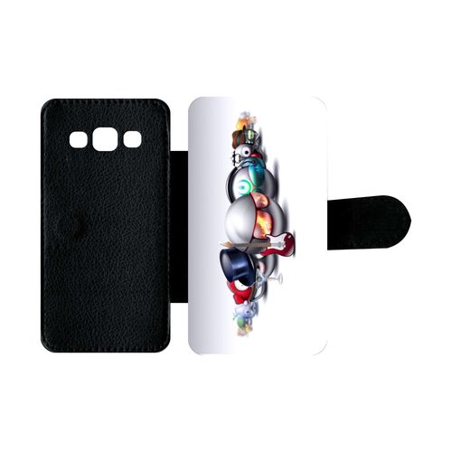 Etui À Rabat Galaxy A3 (2015) - Rocking Smileys - Simili-Cuir - Noir