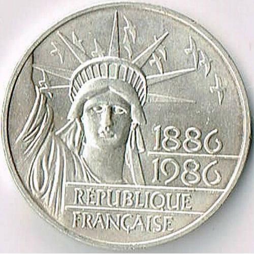 100 Francs Statue De La Liberté En Argent 1986, Piece De Monnaie Francaise Commémorative A Tirage Limité