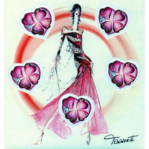 Bloc Timbre Neuf 54 - Saint Valentin - Coeurs Torrente - 2003 