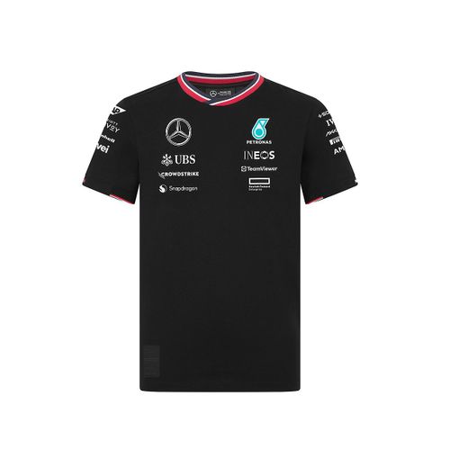 T-Shirt Team Driver Mercedes Amg Petronas Officiel Formule 1 Enfant Noir Taille 7/8 Ans (128cm)