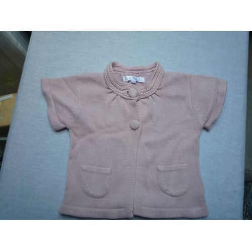 Gilet Vieux Rose, 6 Mois