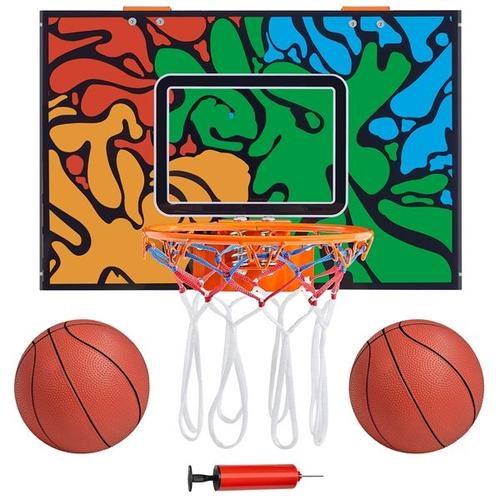 Yaheetech Mini Panier De Basket Mural Panier De Basket Intérieur Pour Porte Mural Balles Bureau Avec 2 Ballons Gonflables Pompe À Main Chambre Bureau Maison Enfants Cadeaux