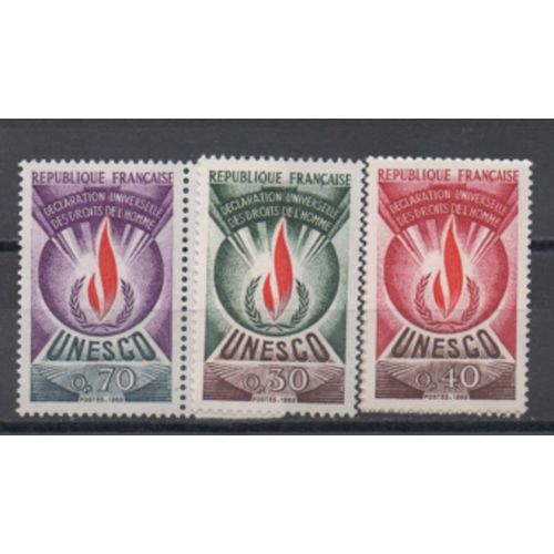 France: Lot De 3 Timbres De Service Pour L'unesco, N° 39, 40 Et 42.