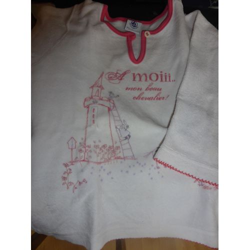 Pyjama Petit Bateau . Coton 3 Ans Blanc