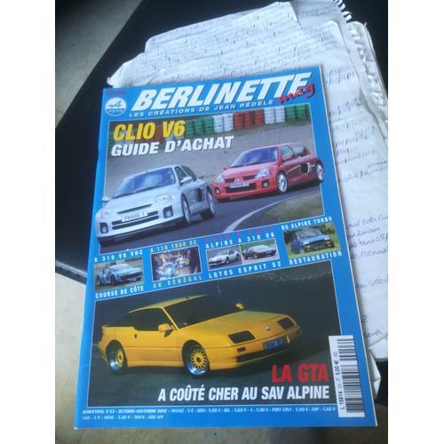 Berlinette Mag 53 De 2012 Alpine A310 V6 Gr4 Vhc,A110,Renault 5 Alpine Turbo,Clio V6,A310 V6,Lotus Esprit S2