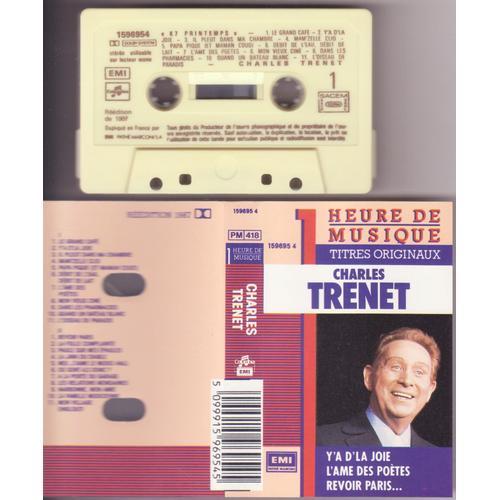 CHARLES TRENET Cassette Audio 1 Heure De Musique Titres Originaux